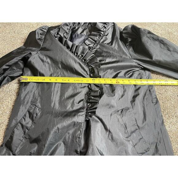 Vintage Marmika by Fitz Womens Ruffle Driving coat Lightweight Made USA Goth - Picture 8 of 8